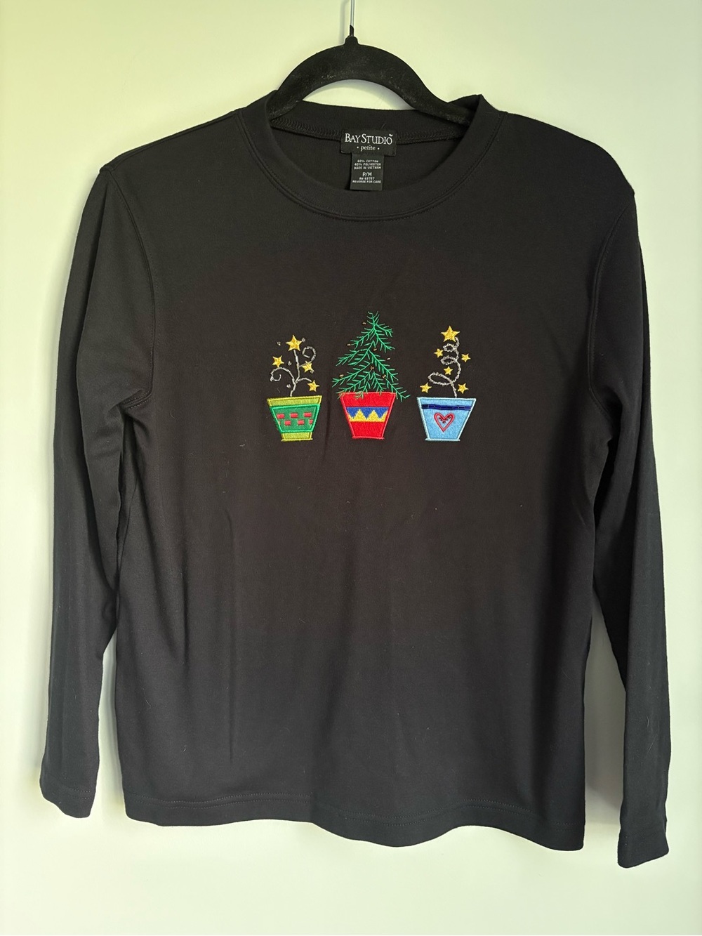 Bay Studio Pullover Holiday Long Sleeve Blouse Shirt